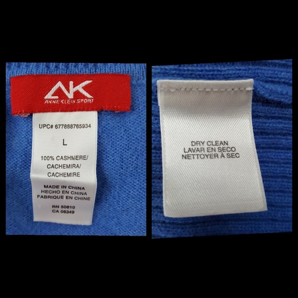 Anne Klein 100% Cashmere Sweater Sz Large - Picture 4 of 8